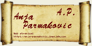 Anja Parmaković vizit kartica